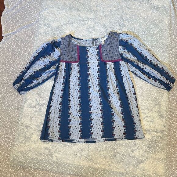 MATILDA JANE A Quick Getaway Top Blue Floral Boho MEDIUM - Picture 2 of 11